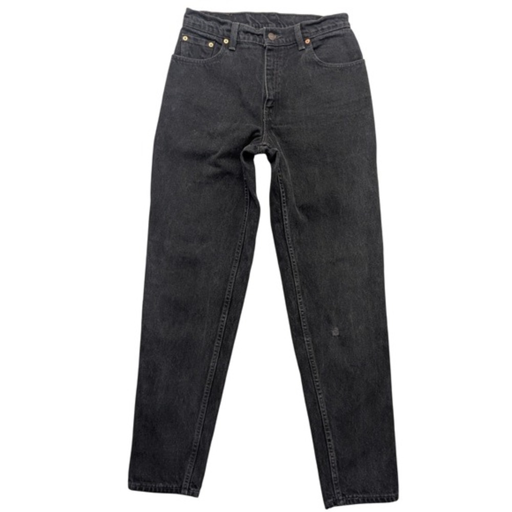 Vintage Levis 550 Jeans Women 11 JR L Black Made in‎ USA 90s Relaxed Tapered